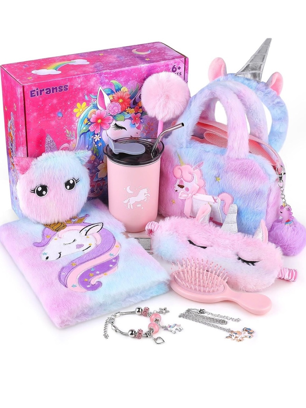 Source Unknown Pink & Lavender Unicorn Plush Gift Set